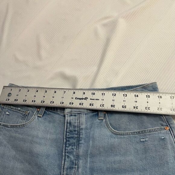 Paige Asher Rolled Cut Off Denim Shorts Size 29 - Picture 3 of 13